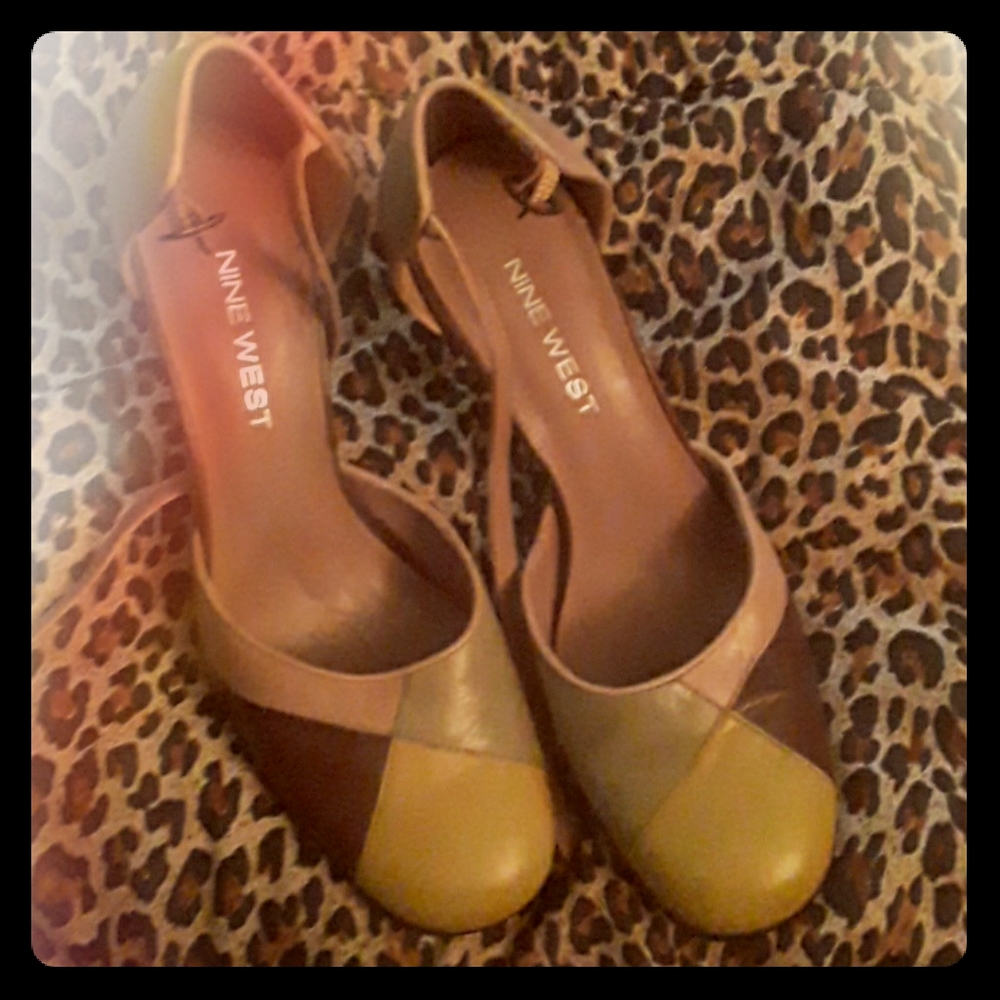 Nine West Multi-Color Heels EUC
